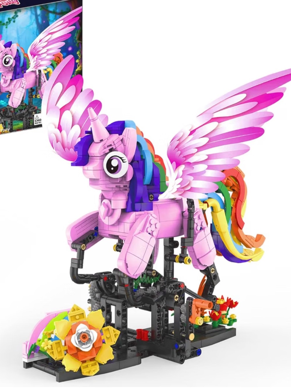 Wingift 900Pcs Magical Unicorn Building STEM Blocks Set